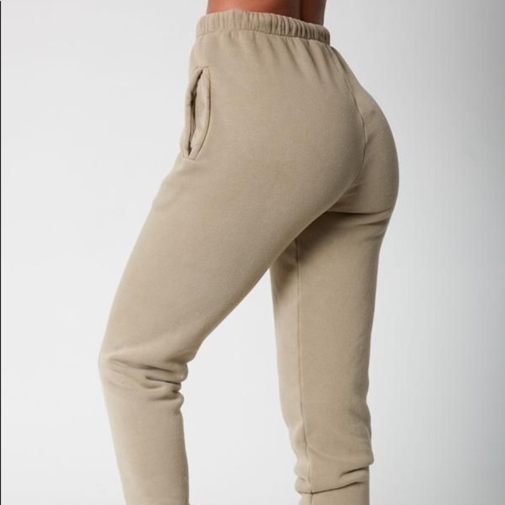 SOLD JOAH BROWN empire jogger in desert French terry